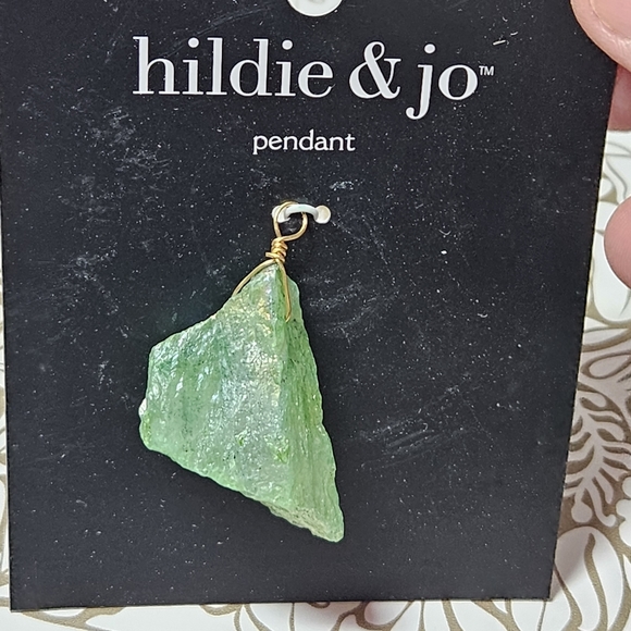 Hildie & Jo Jewelry Pendant Hildie Jo Jade Colored Stone Poshmark